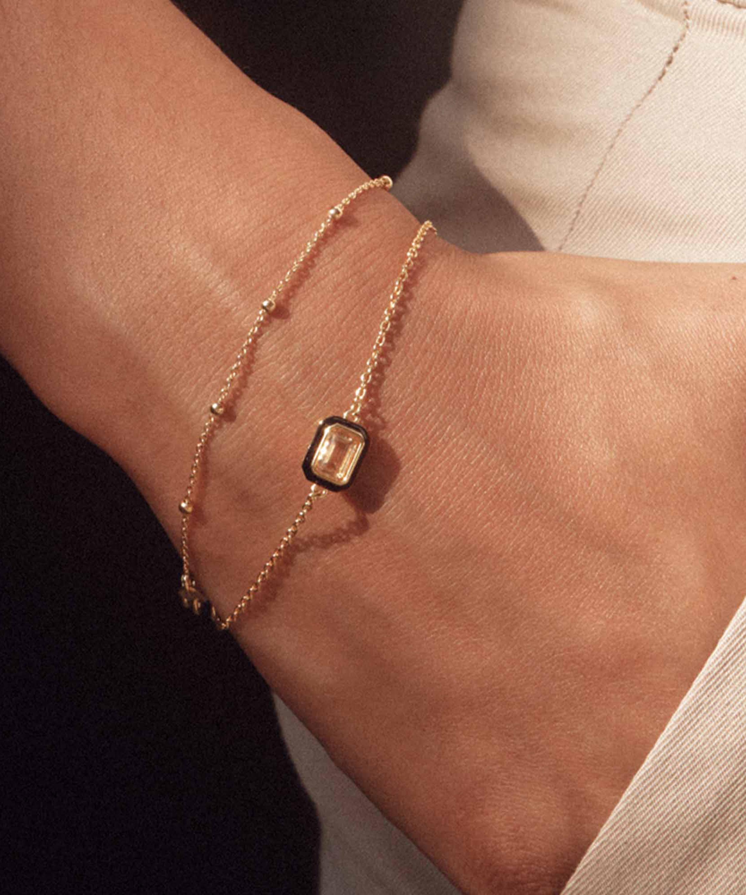 Astley Clarke - 18ct Gold-Plated Vermeil Silver Flare White Topaz Bracelet image number 1