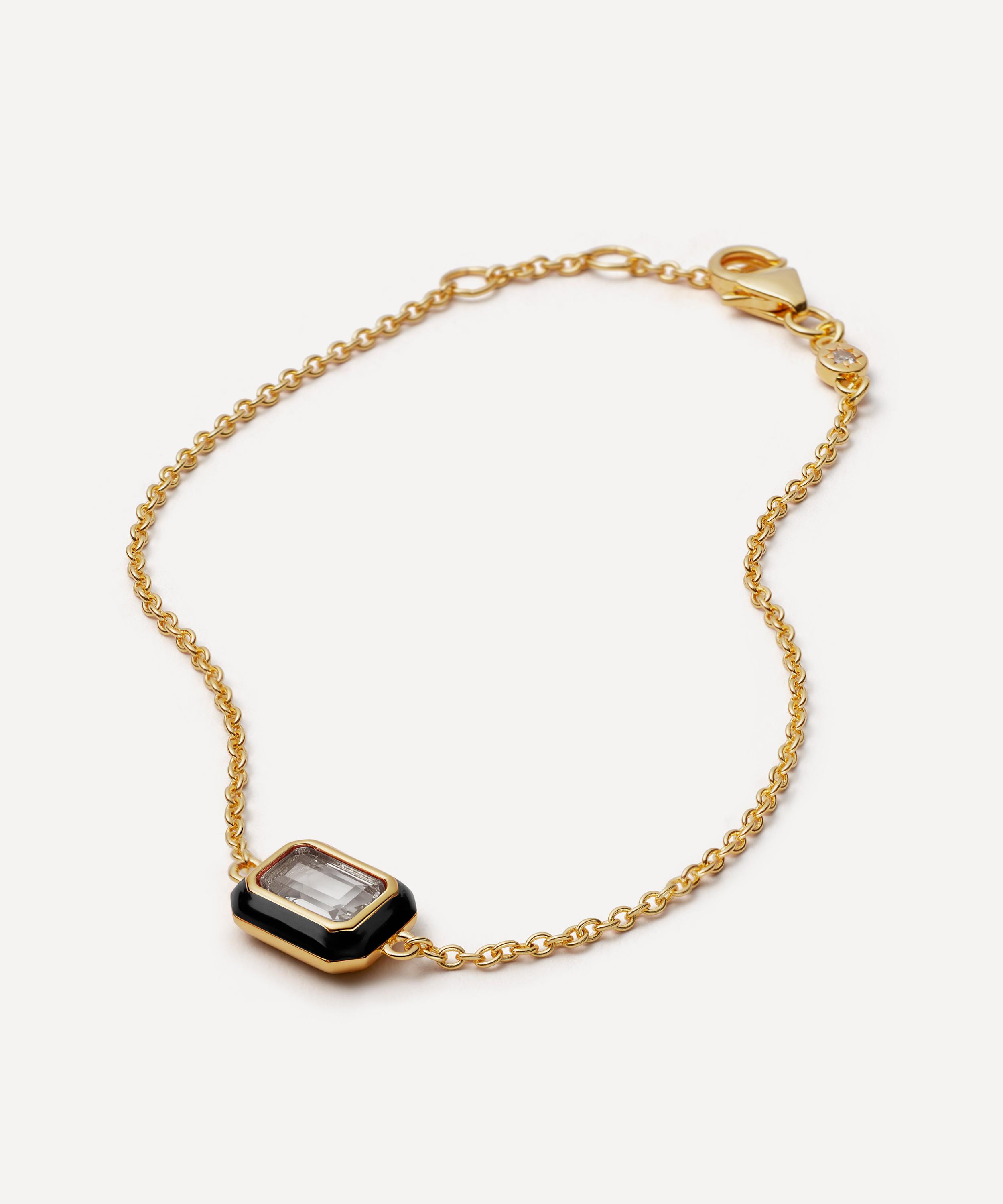 Astley Clarke - 18ct Gold-Plated Vermeil Silver Flare White Topaz Bracelet image number 2