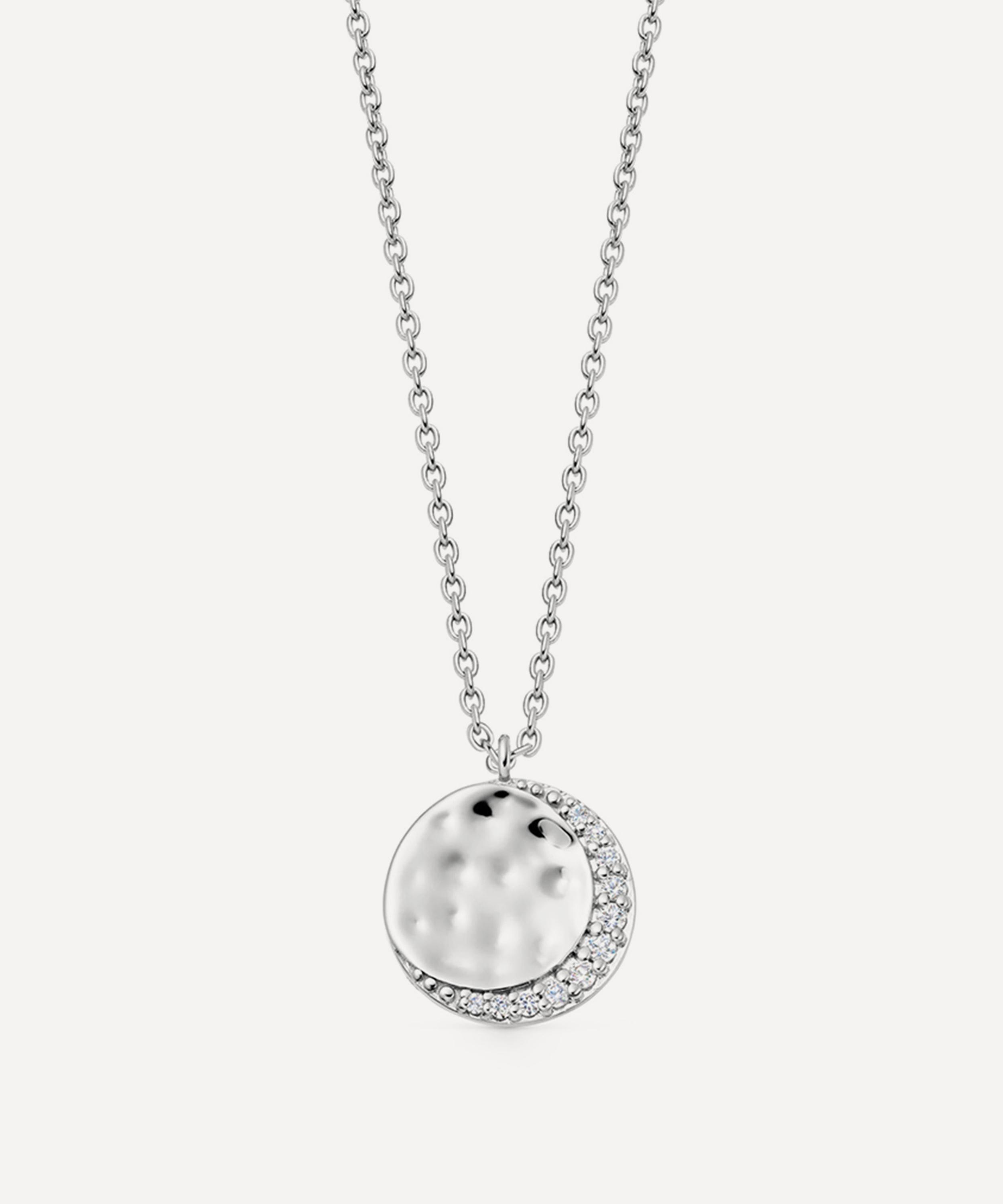 Astley Clarke - Sterling Silver Luna Crescent Pendant Necklace image number 0