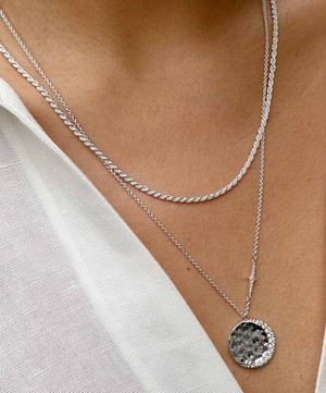 Astley Clarke - Sterling Silver Luna Crescent Pendant Necklace image number 1