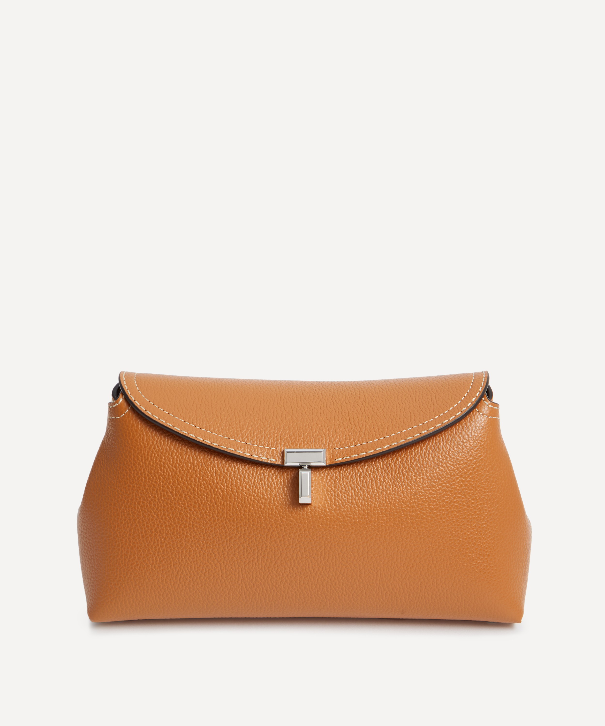 Toteme - T-Lock Leather Clutch image number 0