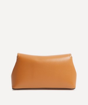 Toteme - T-Lock Tan Leather Clutch image number 3