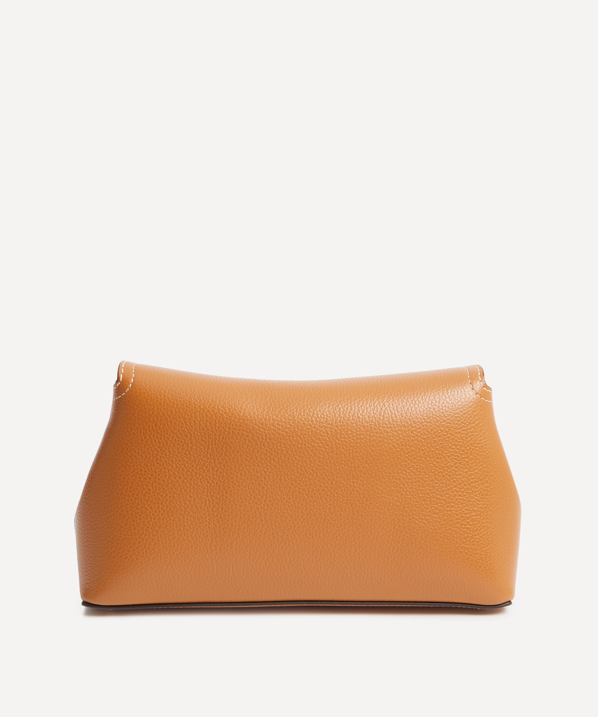 Toteme - T-Lock Leather Clutch image number 3