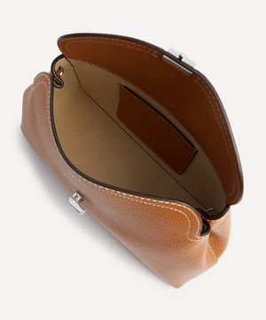 Toteme - T-Lock Tan Leather Clutch image number 5