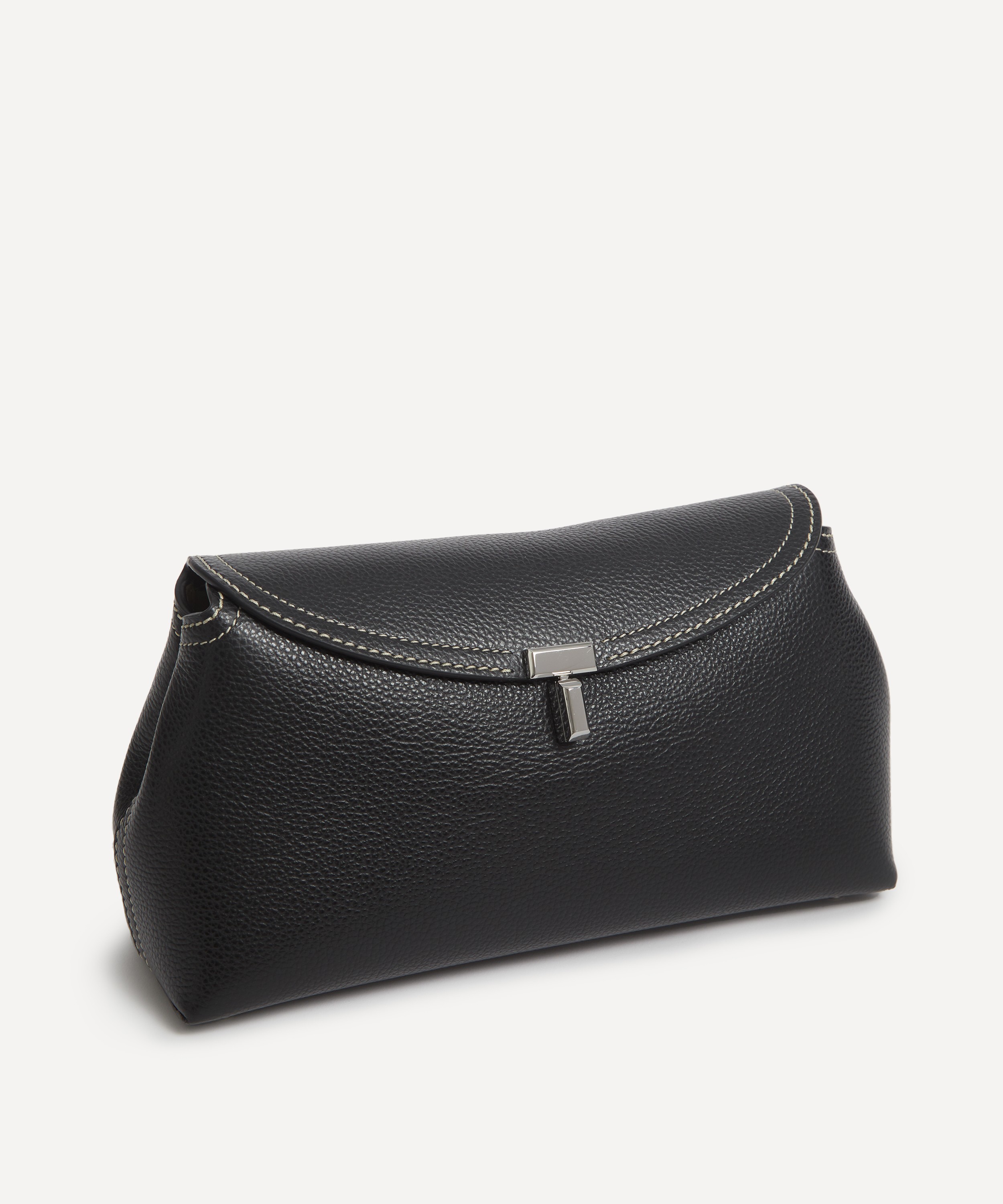 Toteme - T-Lock Leather Clutch image number 2