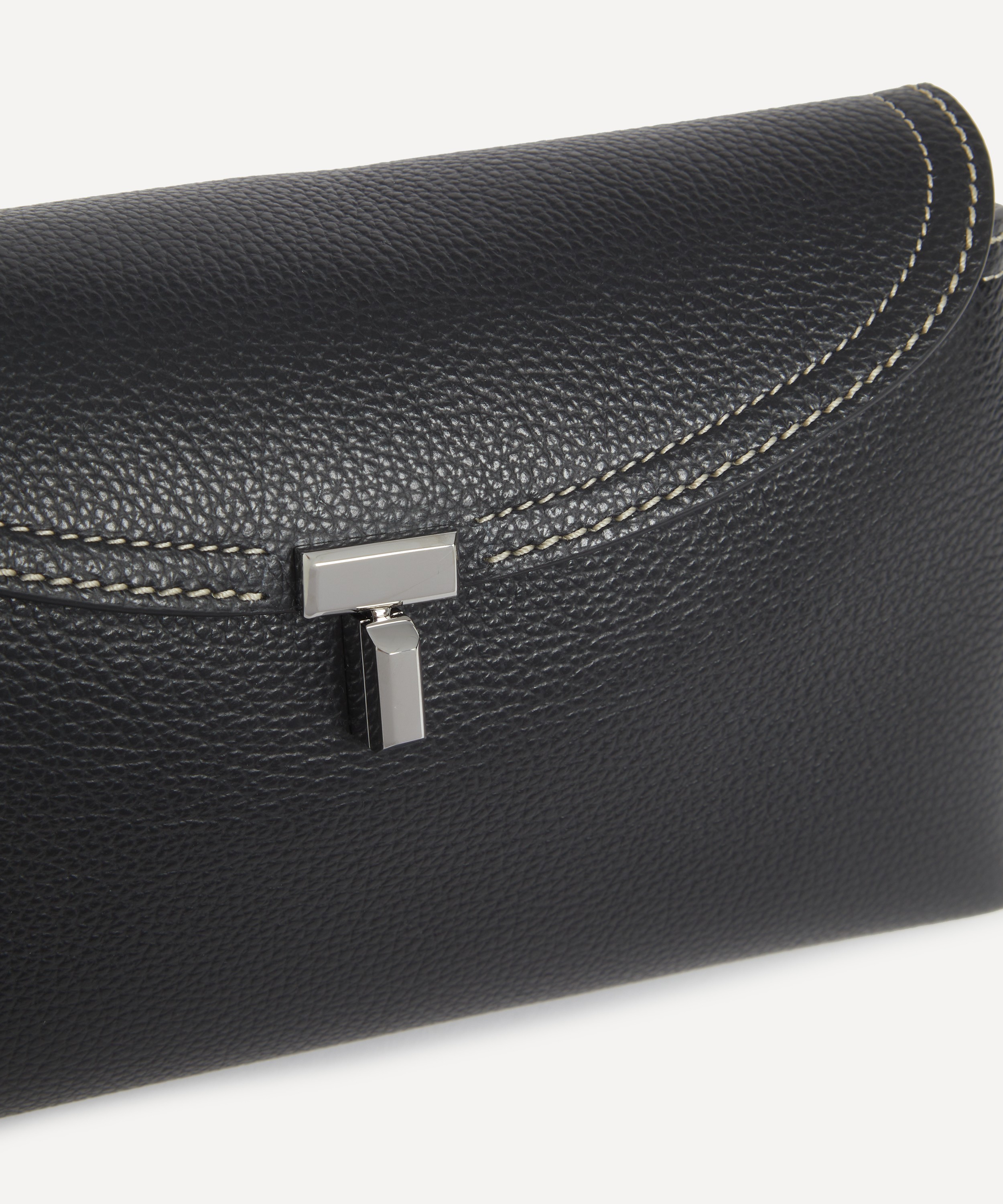 Toteme - T-Lock Leather Clutch image number 4