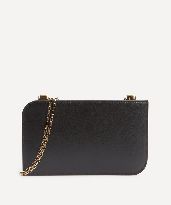 Toteme - Black Leather Chain Clutch Bag image number null