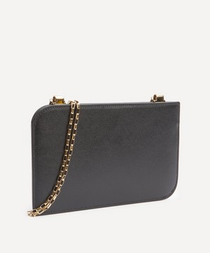 Toteme - Black Leather Chain Clutch Bag image number 1