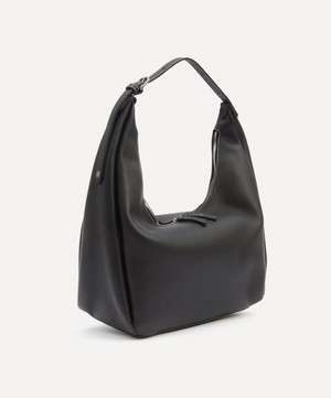 Toteme - Belt Hobo Black Grain Leather Shoulder Bag image number 2