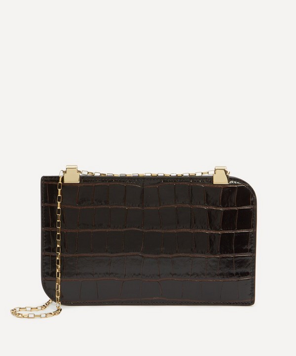Toteme - Embossed Leather Chain Clutch Bag image number null
