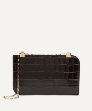 Toteme - Embossed Leather Chain Clutch Bag image number 0