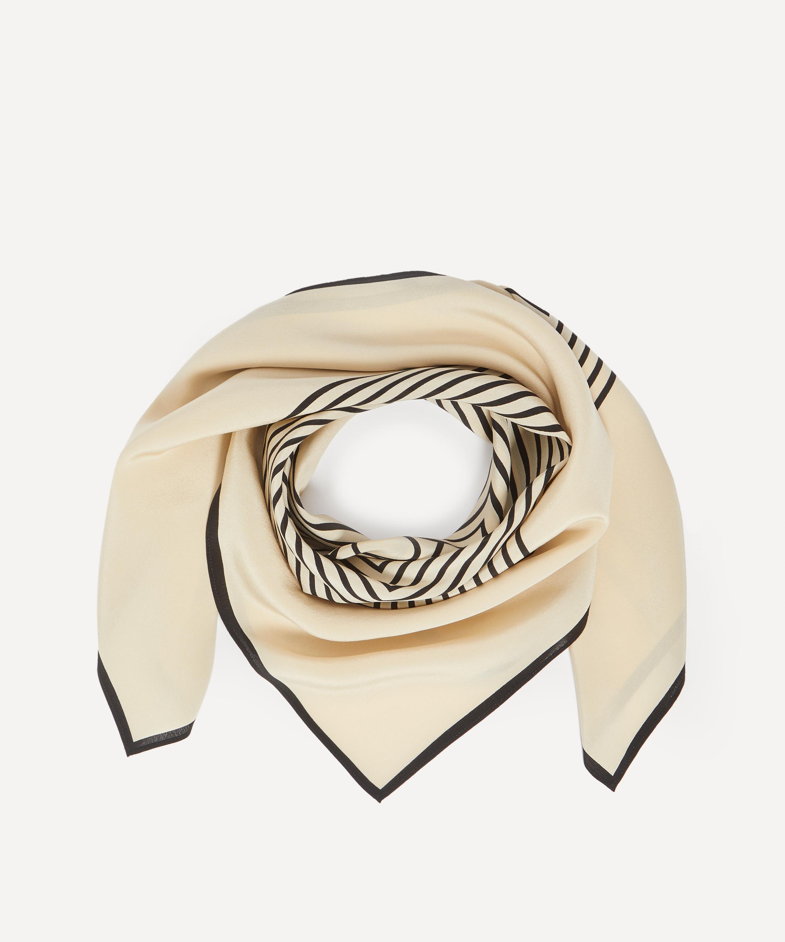 Toteme - Centred Monogram Silk Scarf image number 1