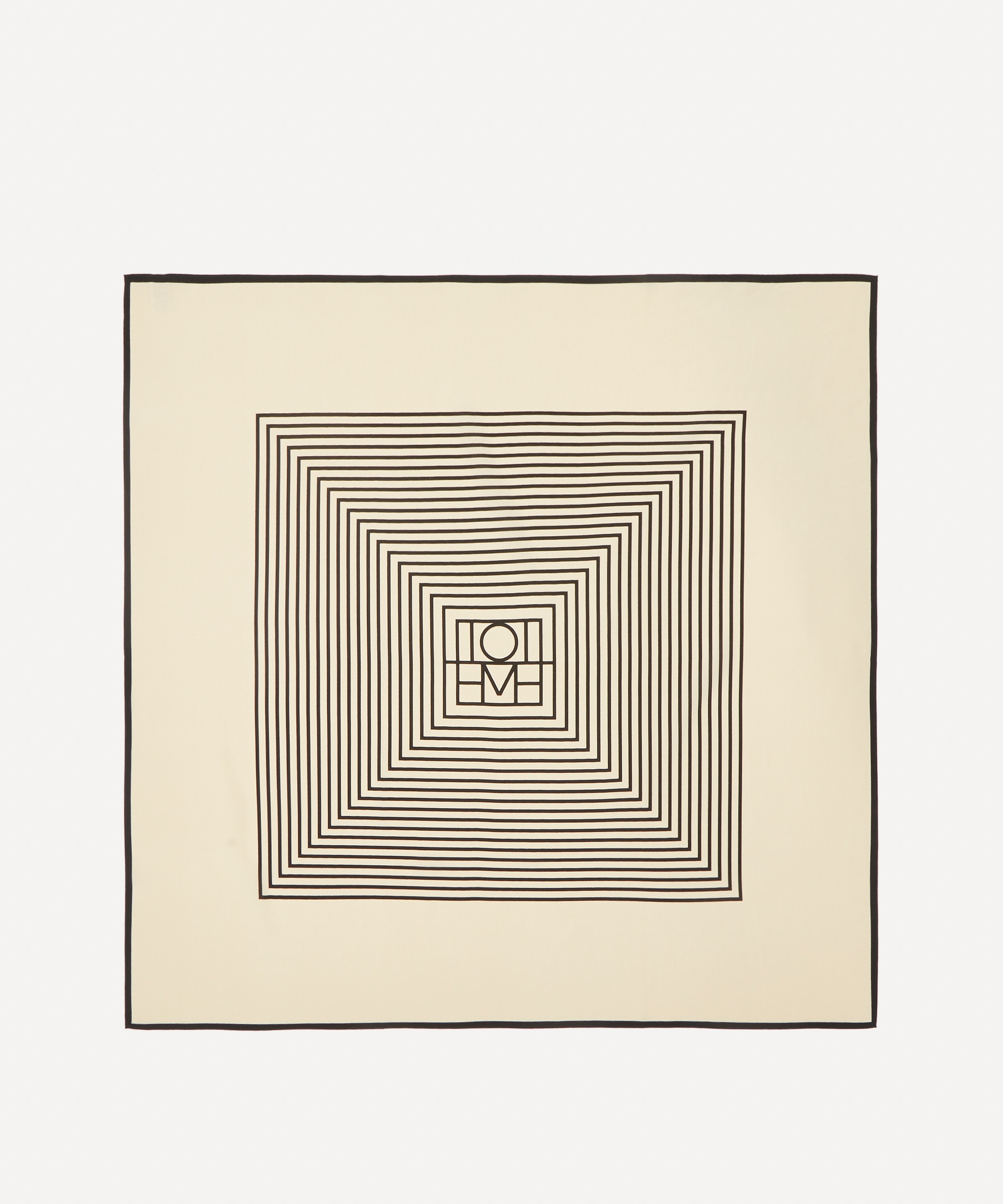 Toteme - Centred Monogram Silk Scarf image number 0