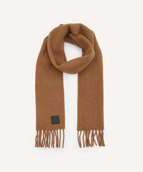 Toteme - Fringed Leather Patch Scarf image number null