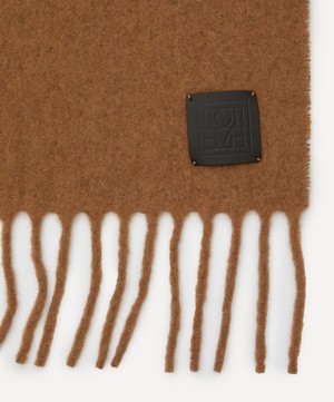 Toteme - Fringed Leather Patch Scarf image number 3