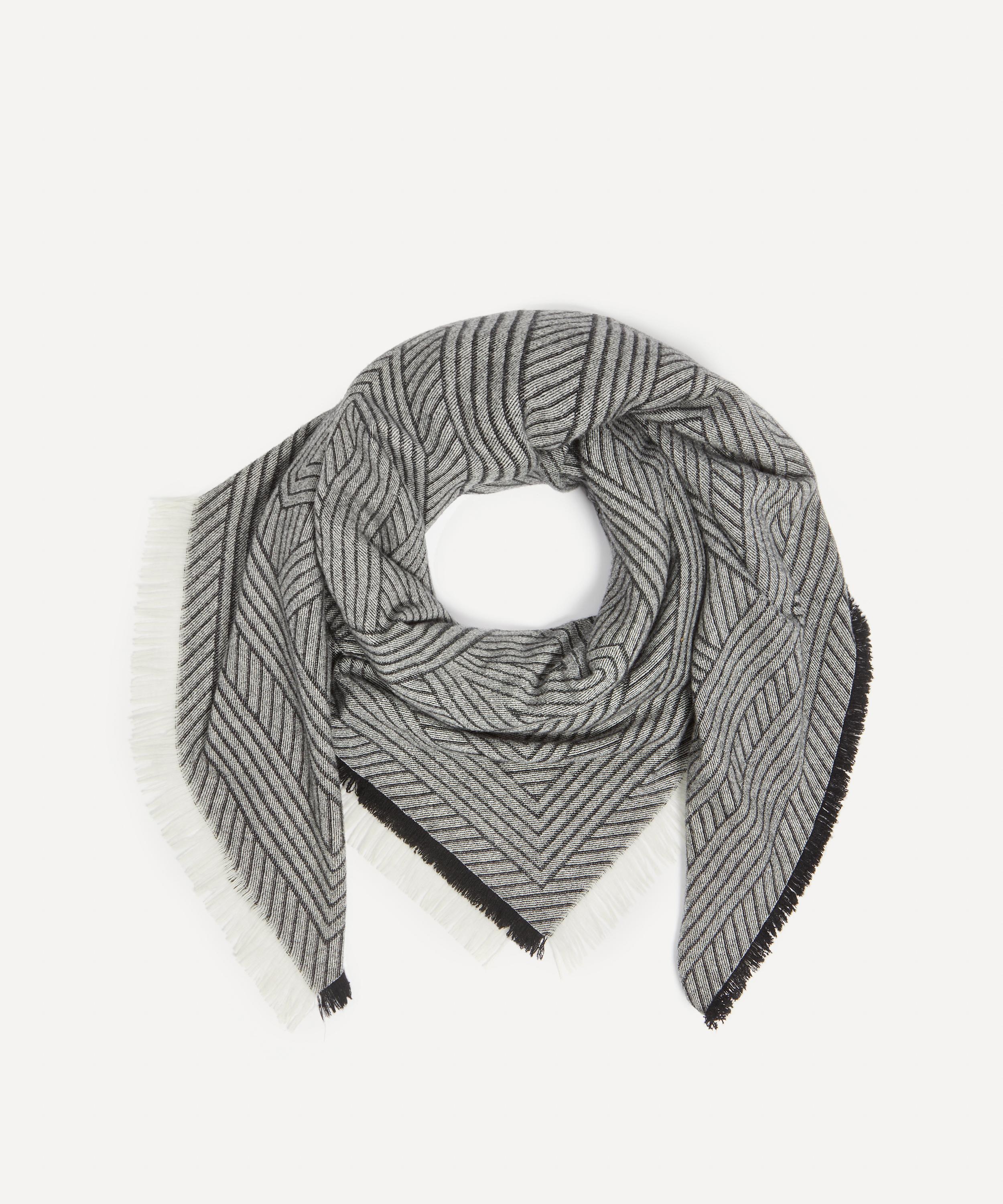 Toteme - Striped Monogram Wool Scarf image number 0