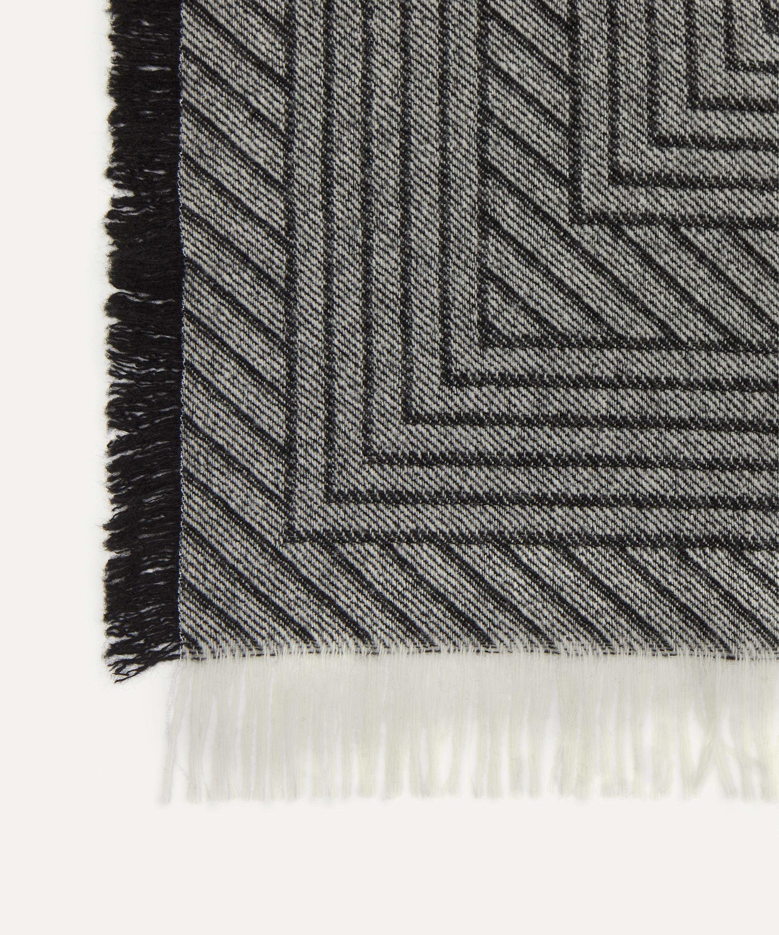 Toteme - Striped Monogram Wool Scarf image number 2