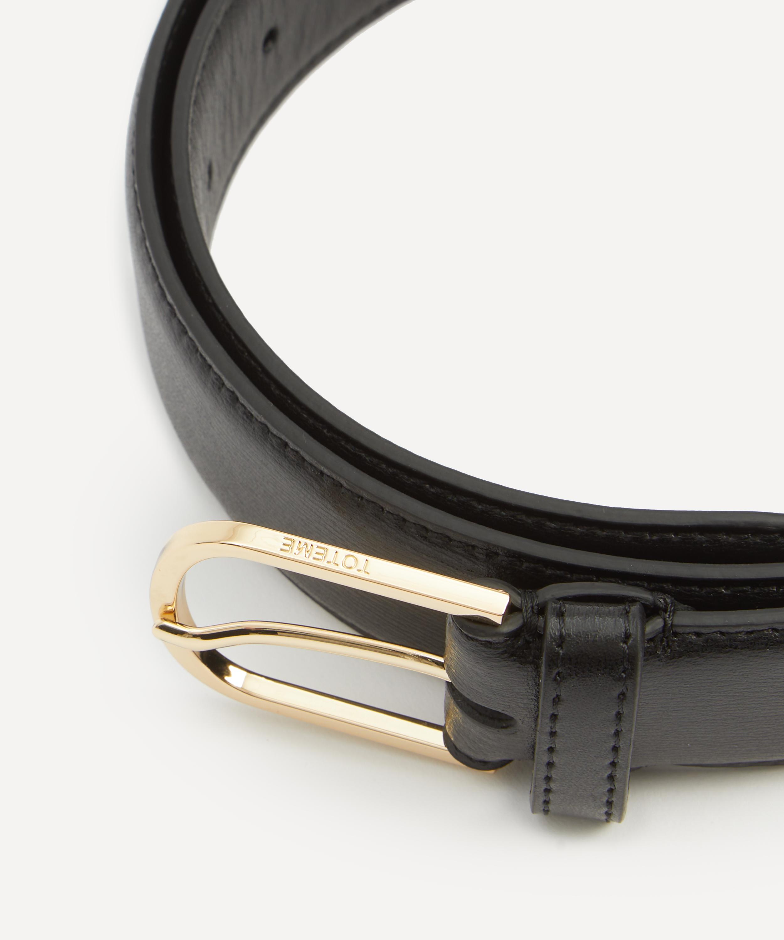 Toteme - Wide Black Leather Trouser Belt image number 1