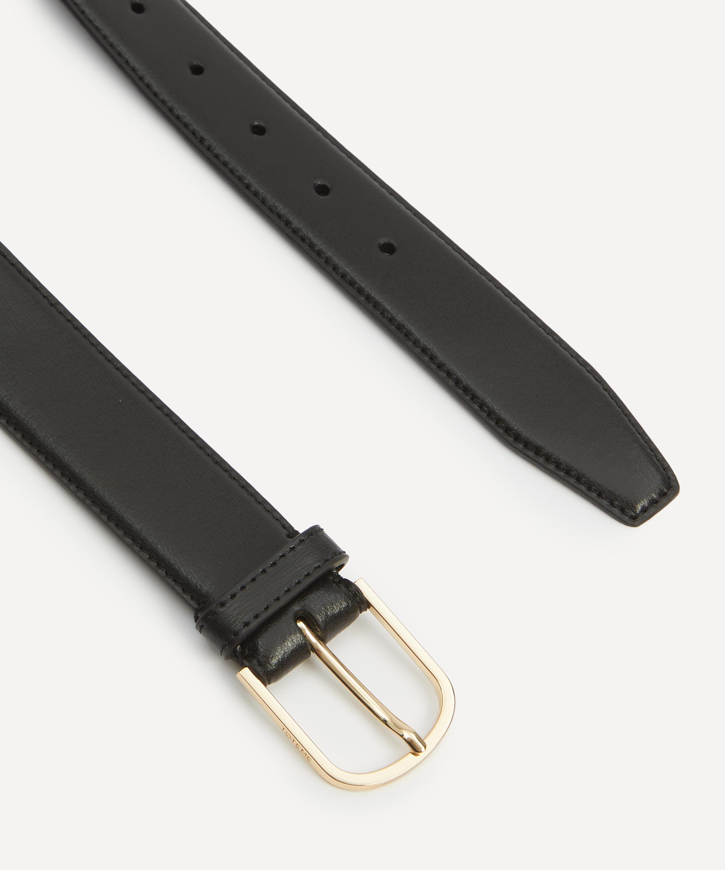 Toteme - Wide Black Leather Trouser Belt image number 2