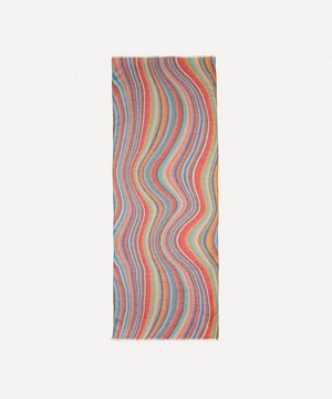 Paul Smith - Modal Silk Blend Swirl Scarf image number 0