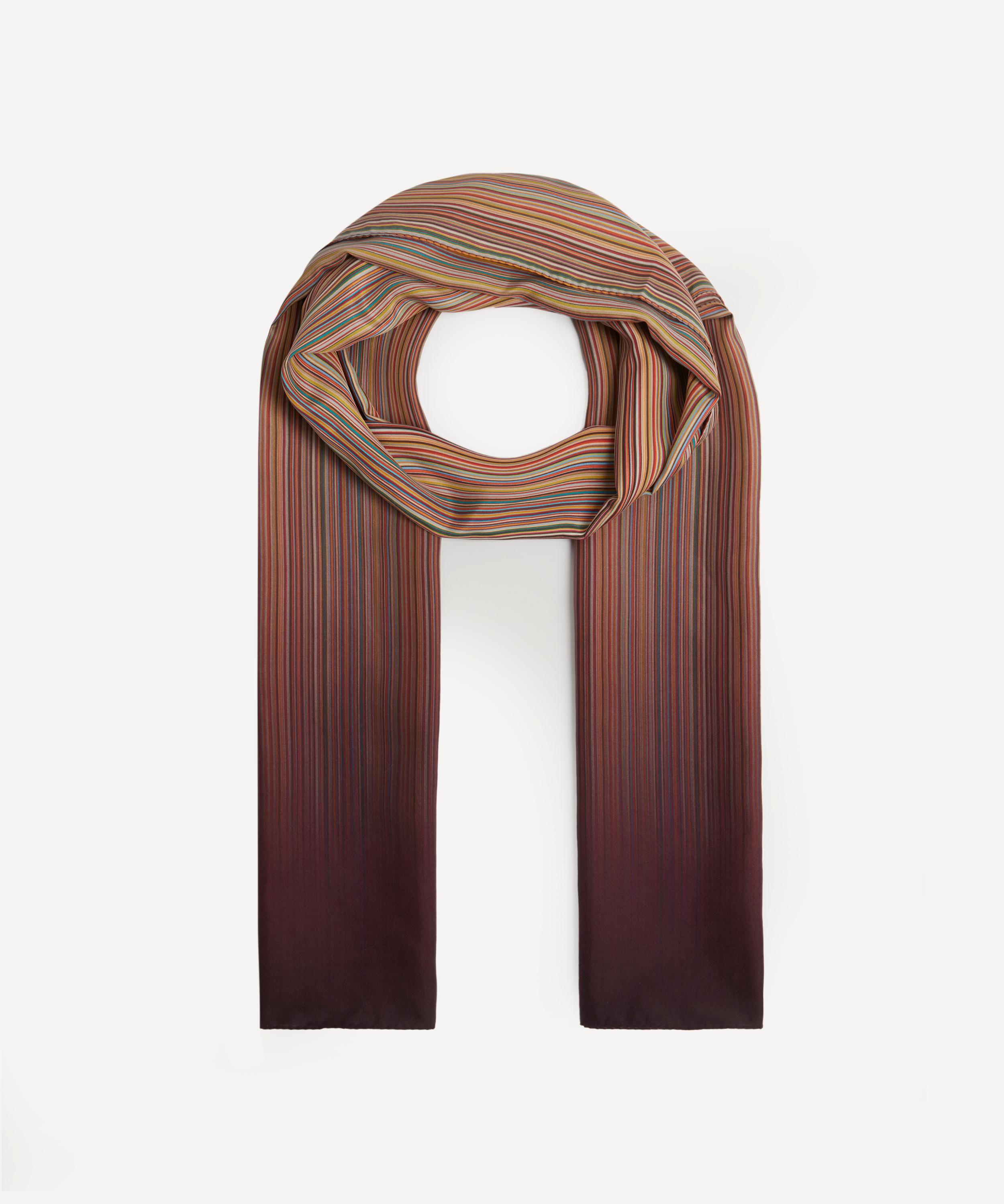 Paul Smith - Ombre Signature Stripe Silk Scarf image number 1