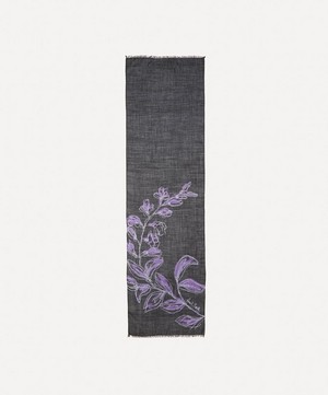 Paul Smith - Laurel Leaf Embroidered Wool Scarf image number 0
