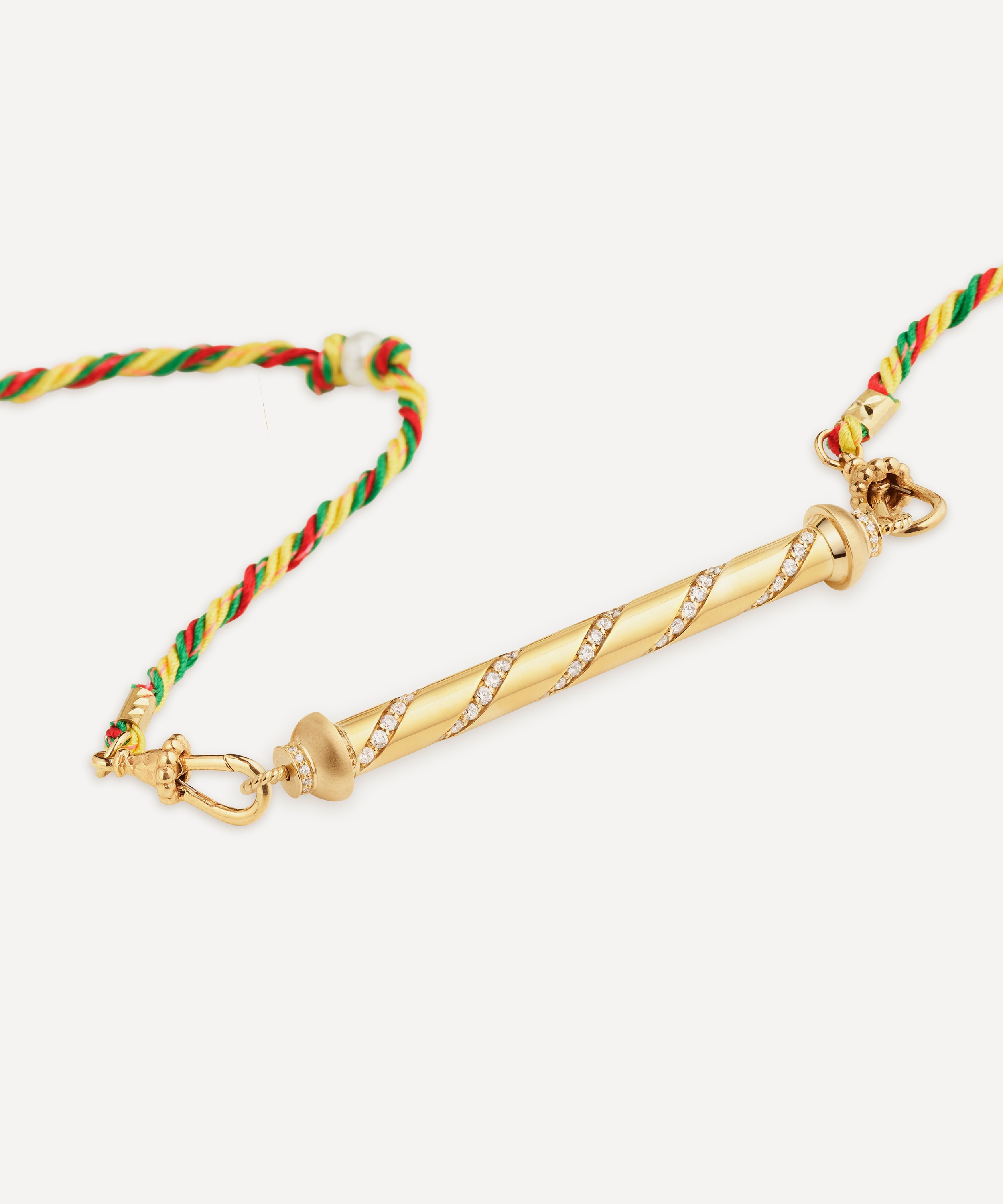 Marie Lichtenberg - 18ct Gold Candy Cane Pendant Necklace image number 2