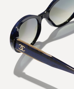 CHANEL - Oval Sunglasses image number 3
