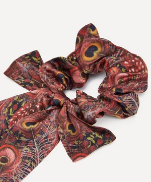 Liberty - Peacock Manor Silk Bow Scrunchie image number 2