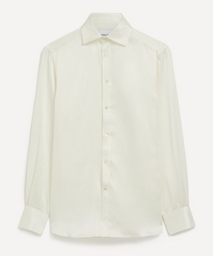 With Nothing Underneath - The Boyfriend Silk Satin Shirt image number 0