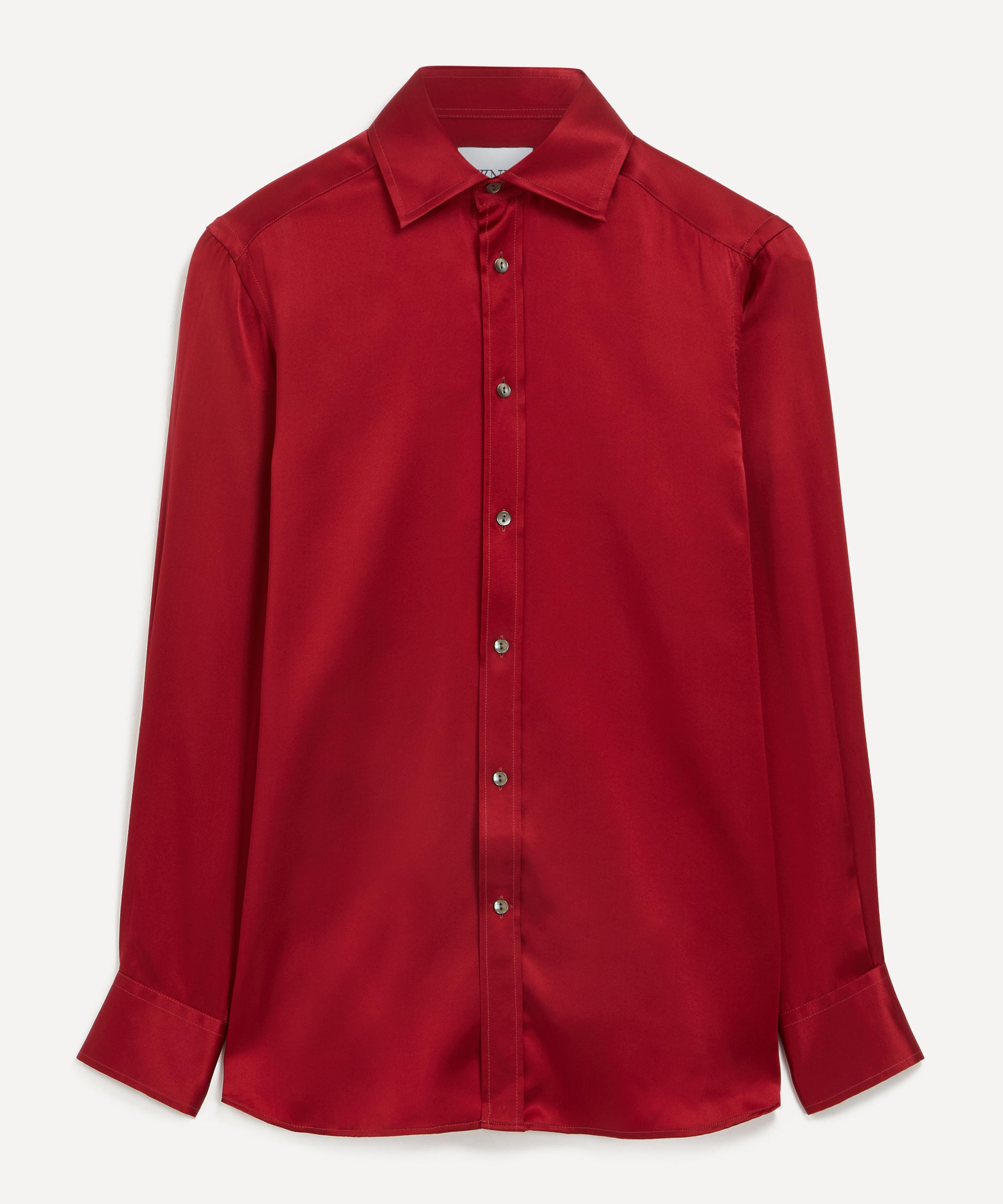 With Nothing Underneath - The Boyfriend Silk Shirt