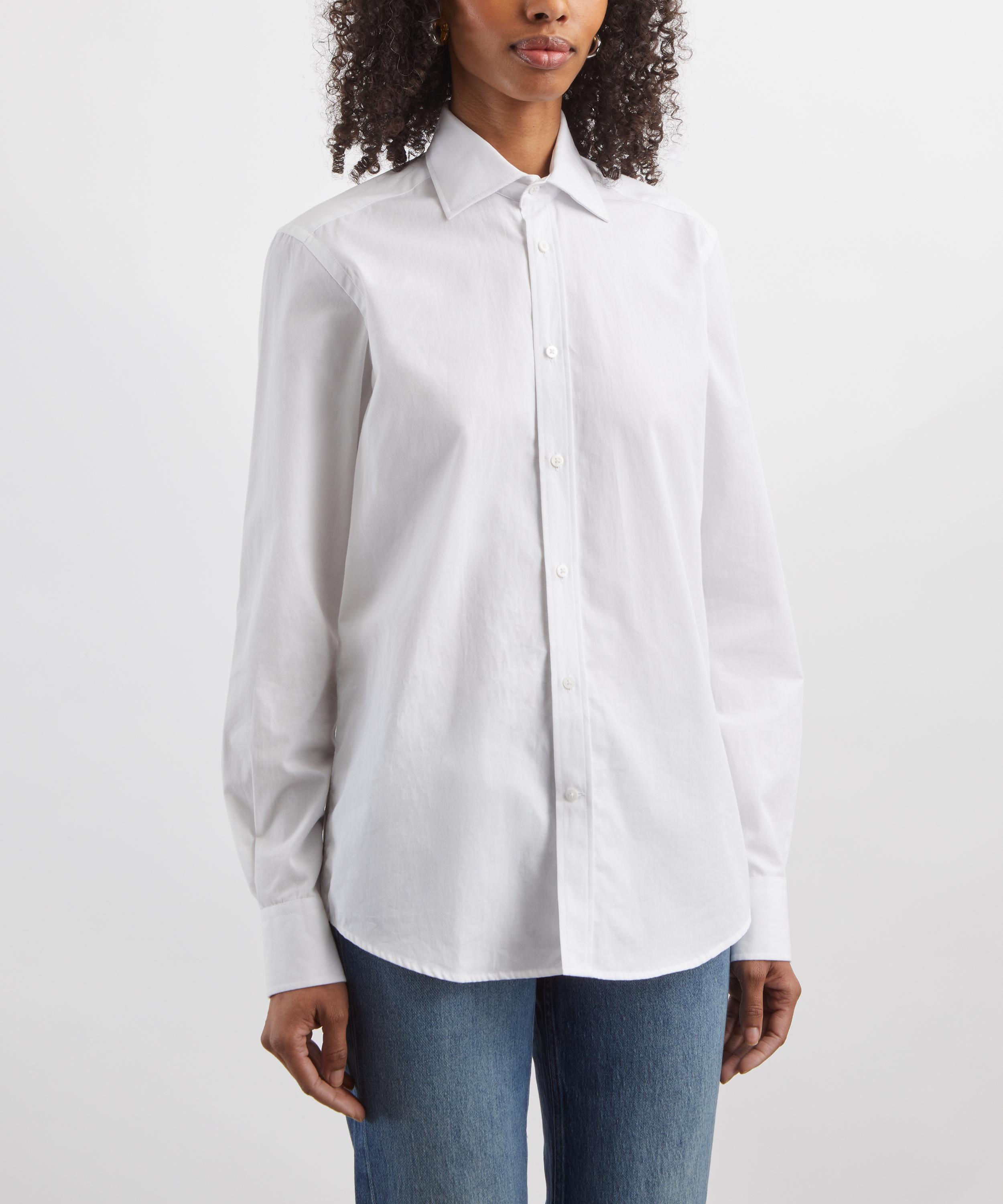 With Nothing Underneath - The Boyfriend Cotton Poplin Shirt image number 2
