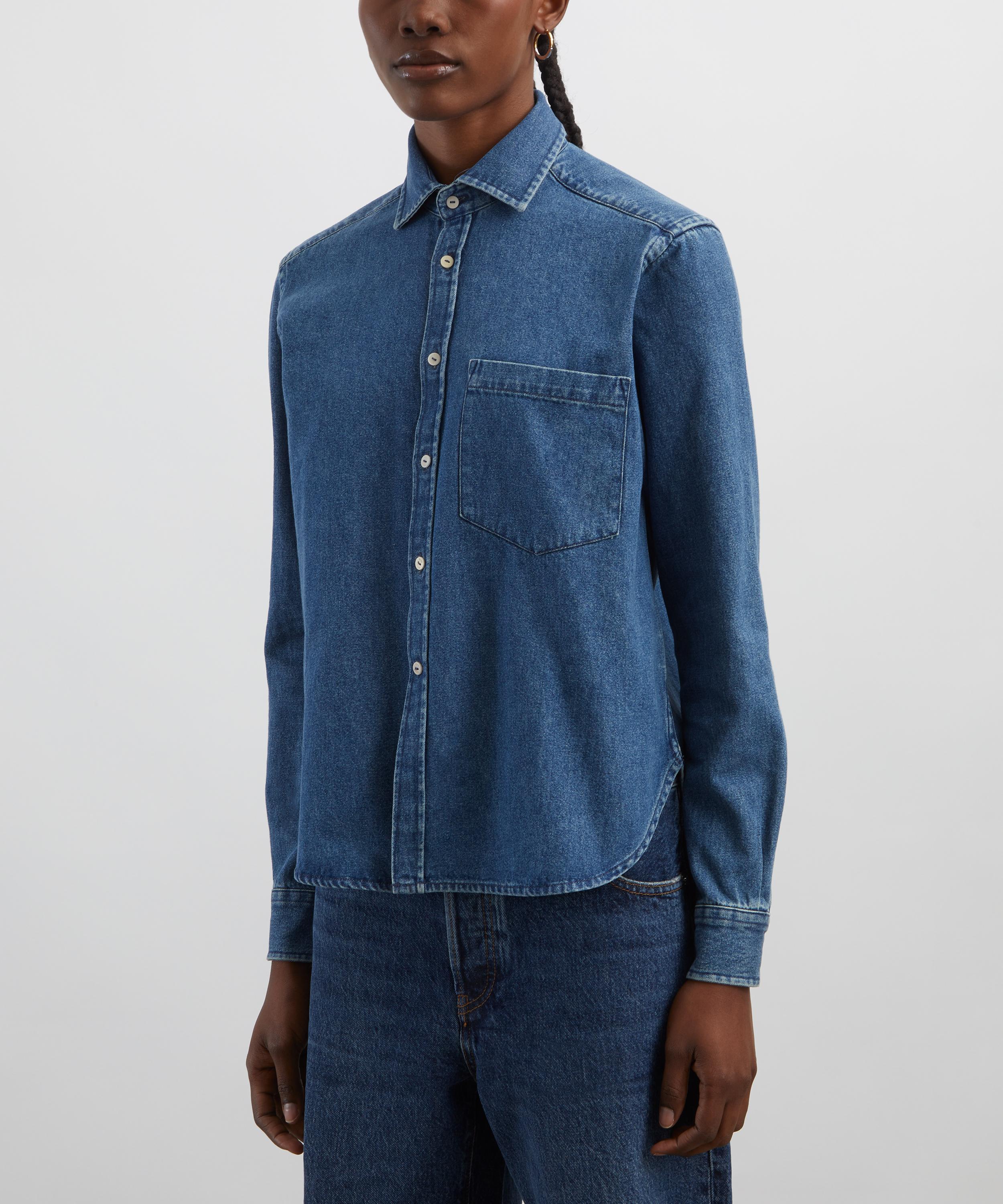 With Nothing Underneath - The Classic Denim Blue Shirt image number 2