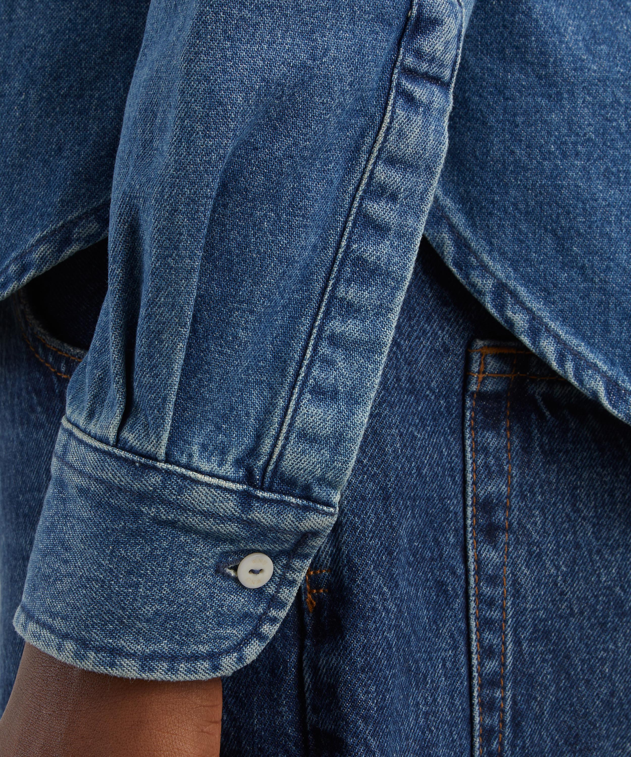 With Nothing Underneath - The Classic Denim Blue Shirt image number 4