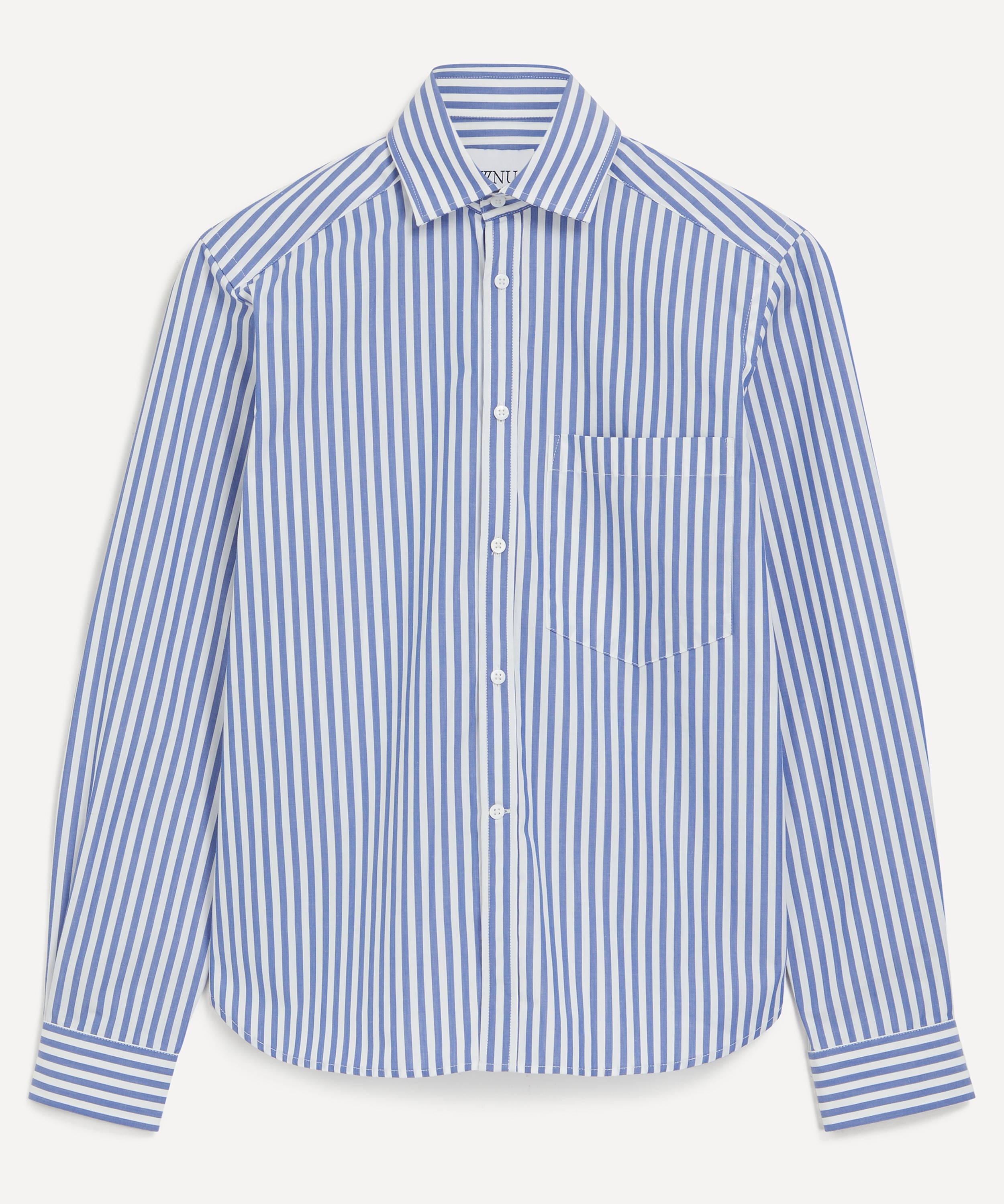 With Nothing Underneath The Classic Poplin Royal Blue Stripe Shirt ...