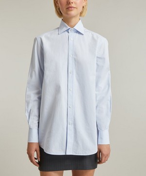 With Nothing Underneath - The Boyfriend Poplin Shirt image number 2