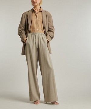 With Nothing Underneath - The Boyfriend Fine Brushed Cotton and Cashmere Shirt image number 1