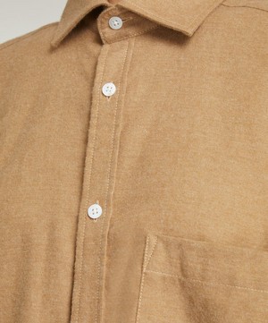 With Nothing Underneath - The Boyfriend Fine Brushed Cotton and Cashmere Shirt image number 4
