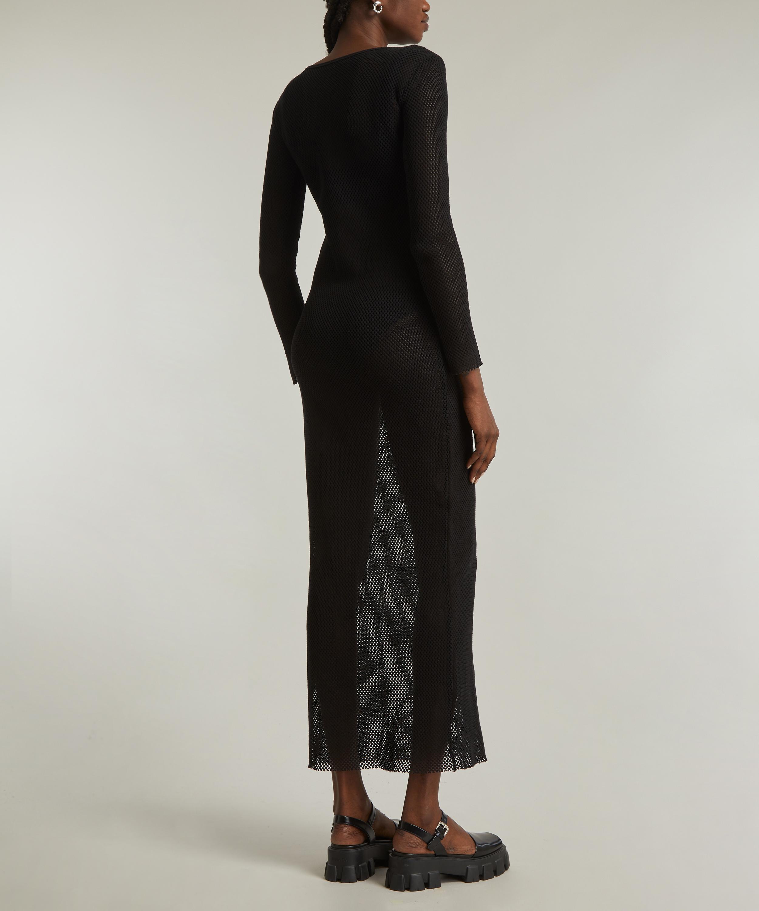 St. Agni Mesh Long-Sleeve Maxi-Dress