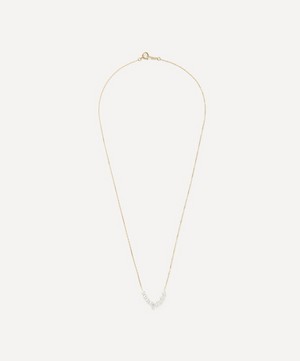 Mizuki - 14ct Gold Pierced Diamond and Multi Pearl Necklace image number 1