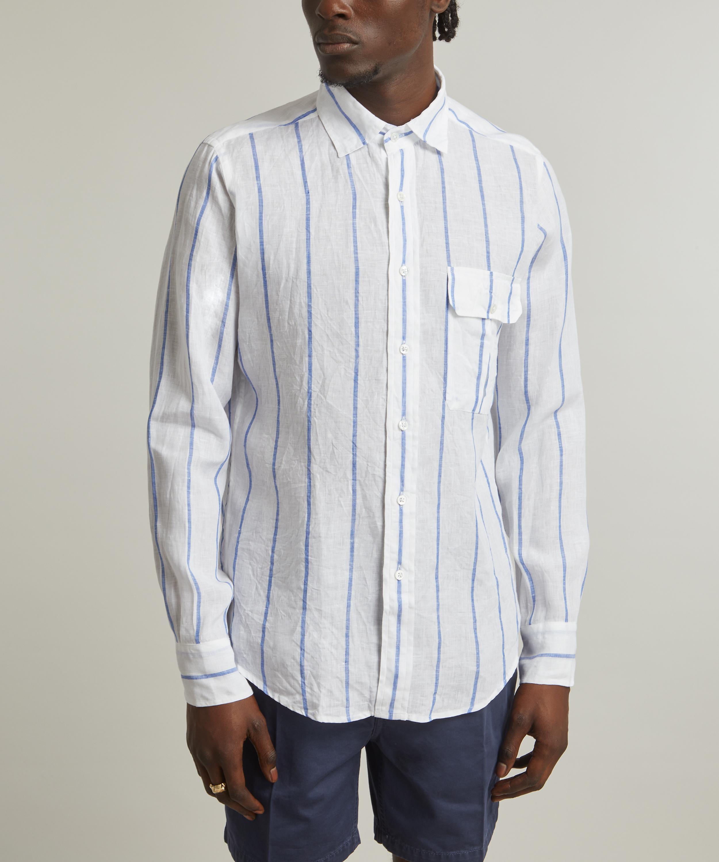 Drakes - Striped Long Sleeved Shirt image number 2