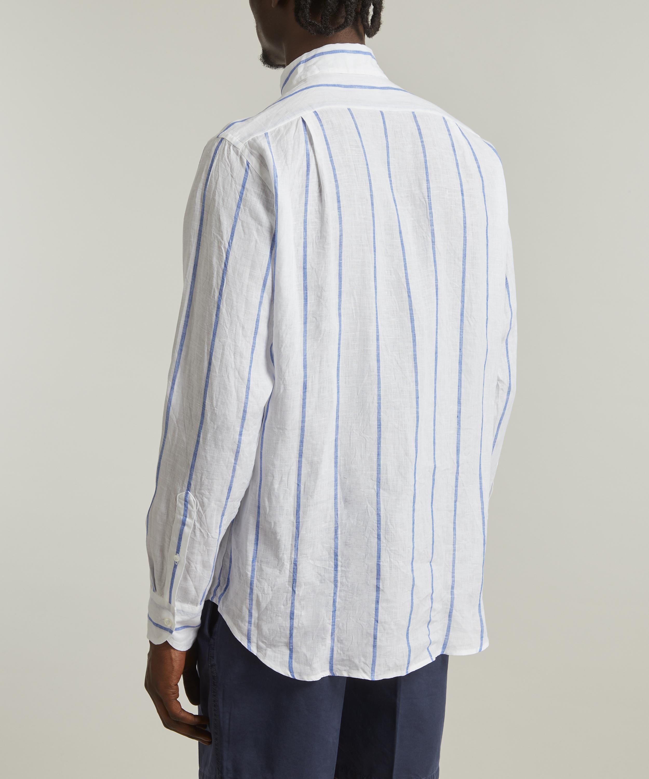 Drakes - Striped Long Sleeved Shirt image number 3