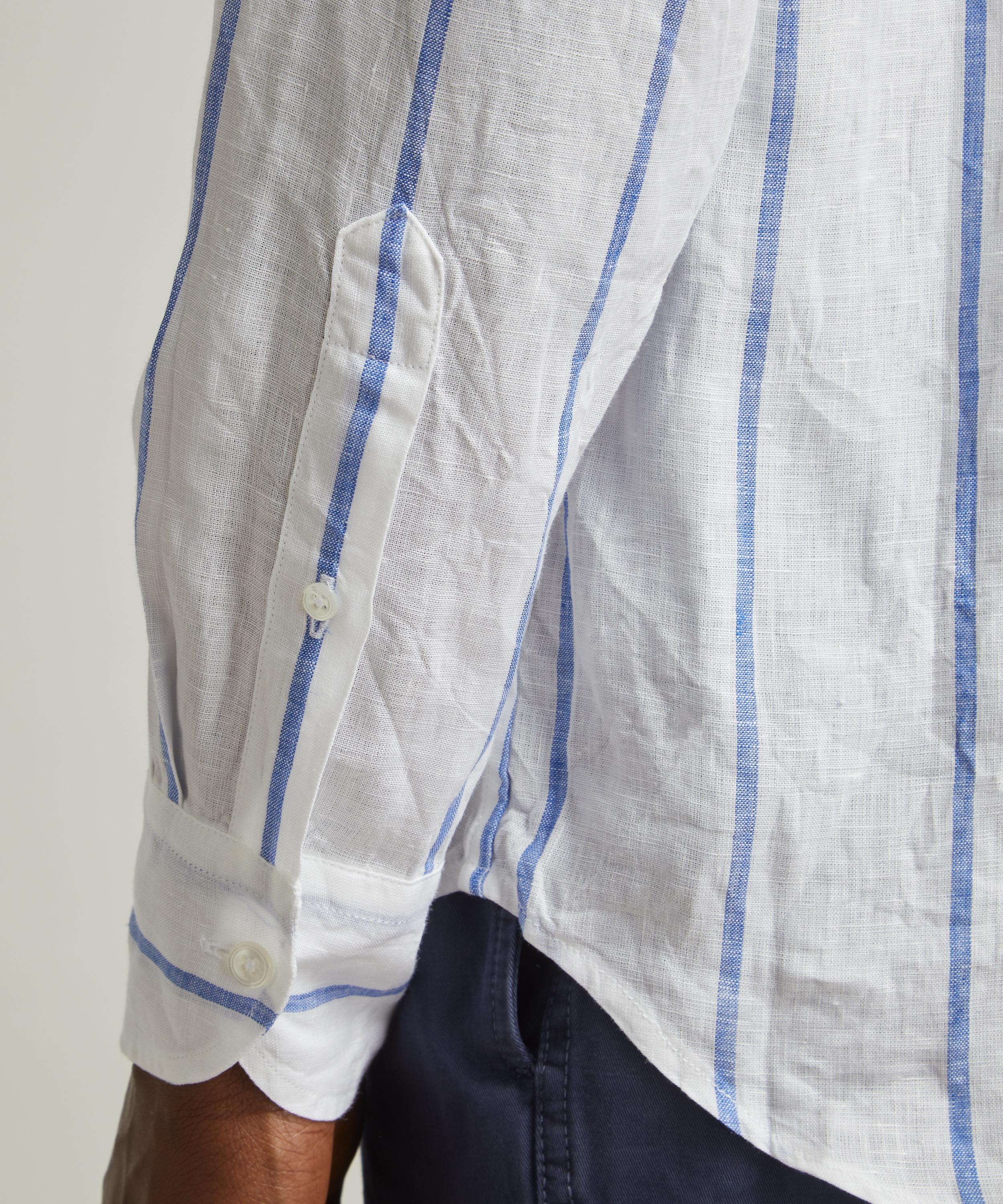 Drakes - Striped Long Sleeved Shirt image number 4
