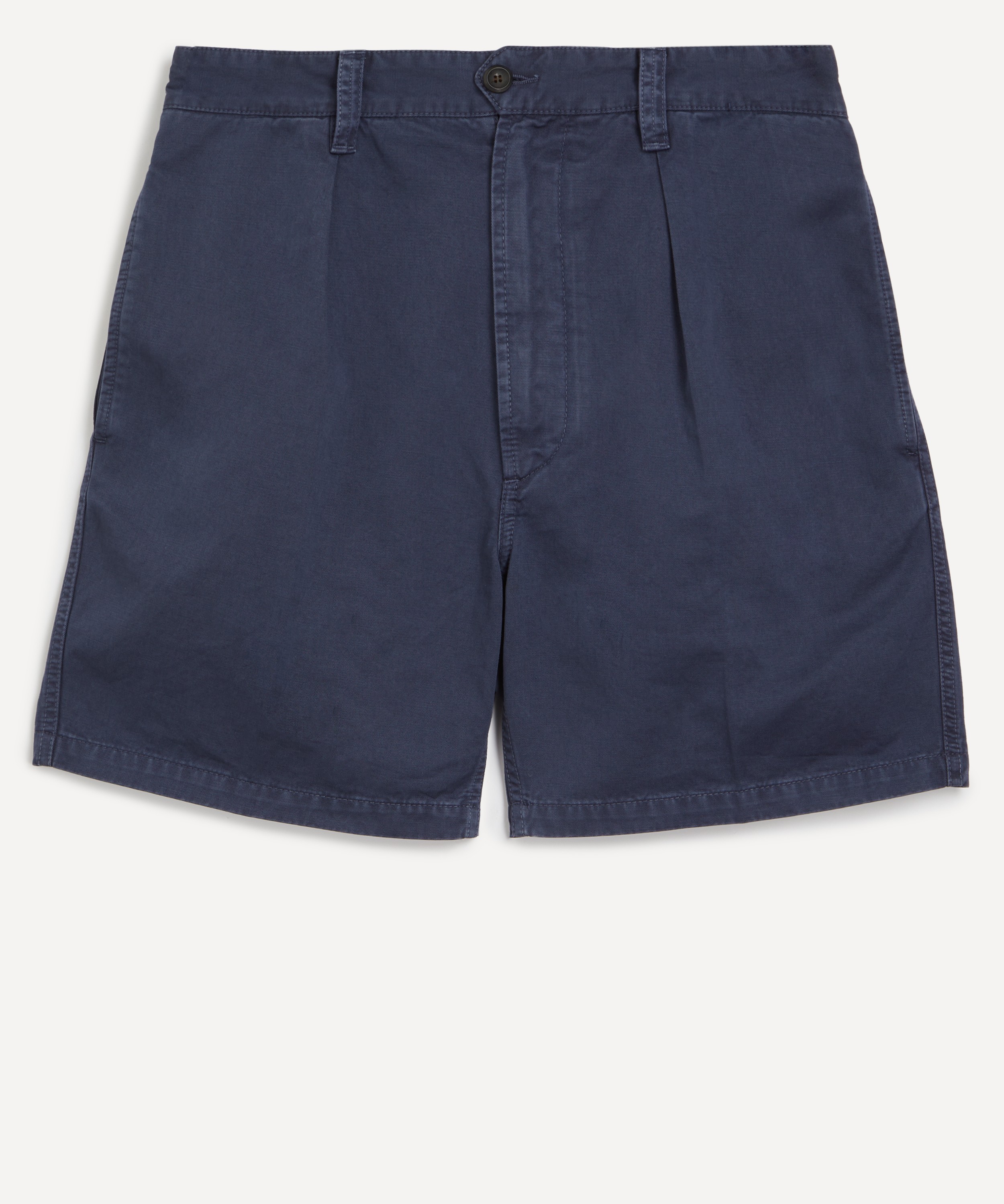 Drakes - Cotton Twill Single-Pleat Shorts image number 0