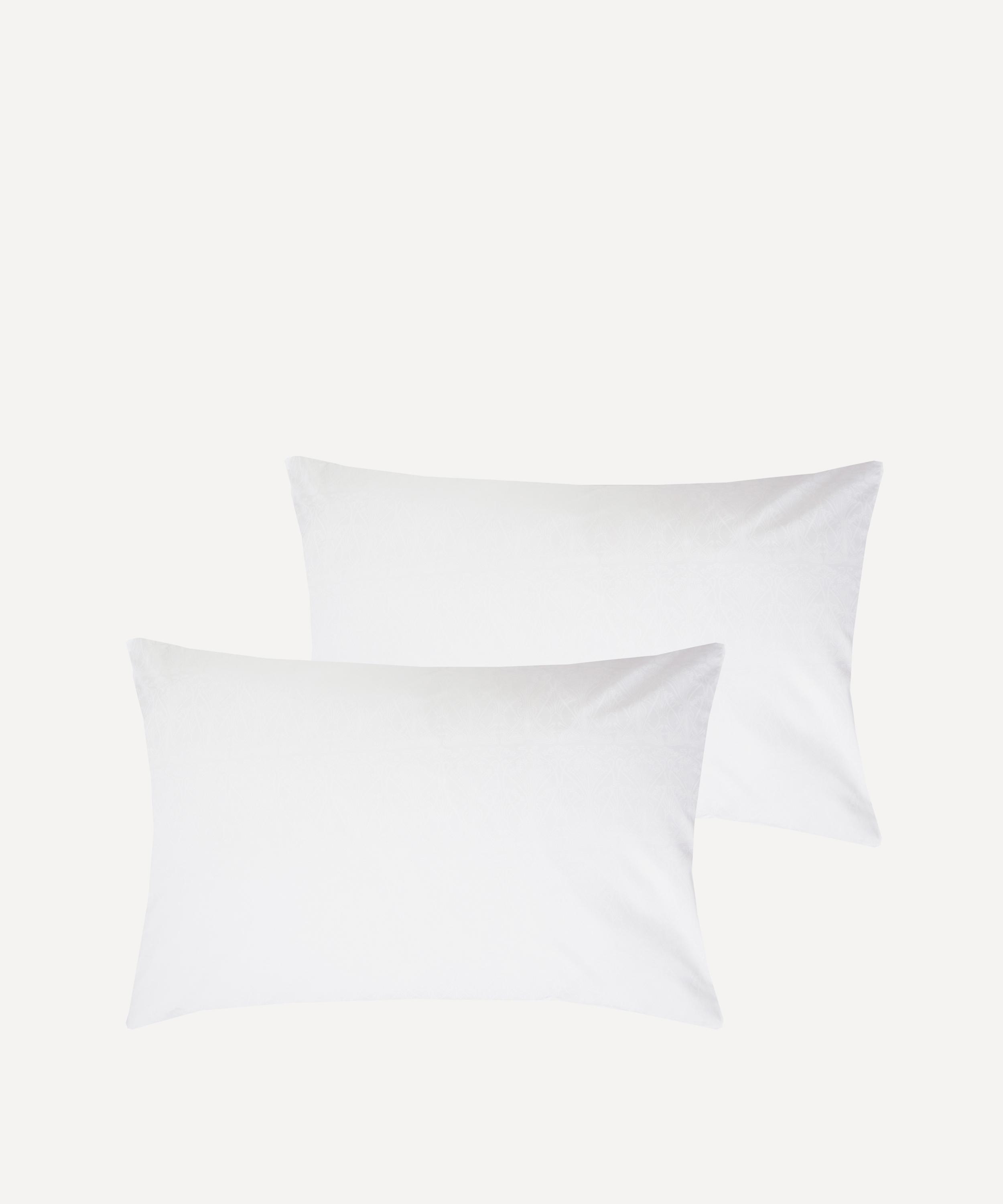 Coco & Wolf - Ianthe White Cotton Pillowcases Set of Two image number 0