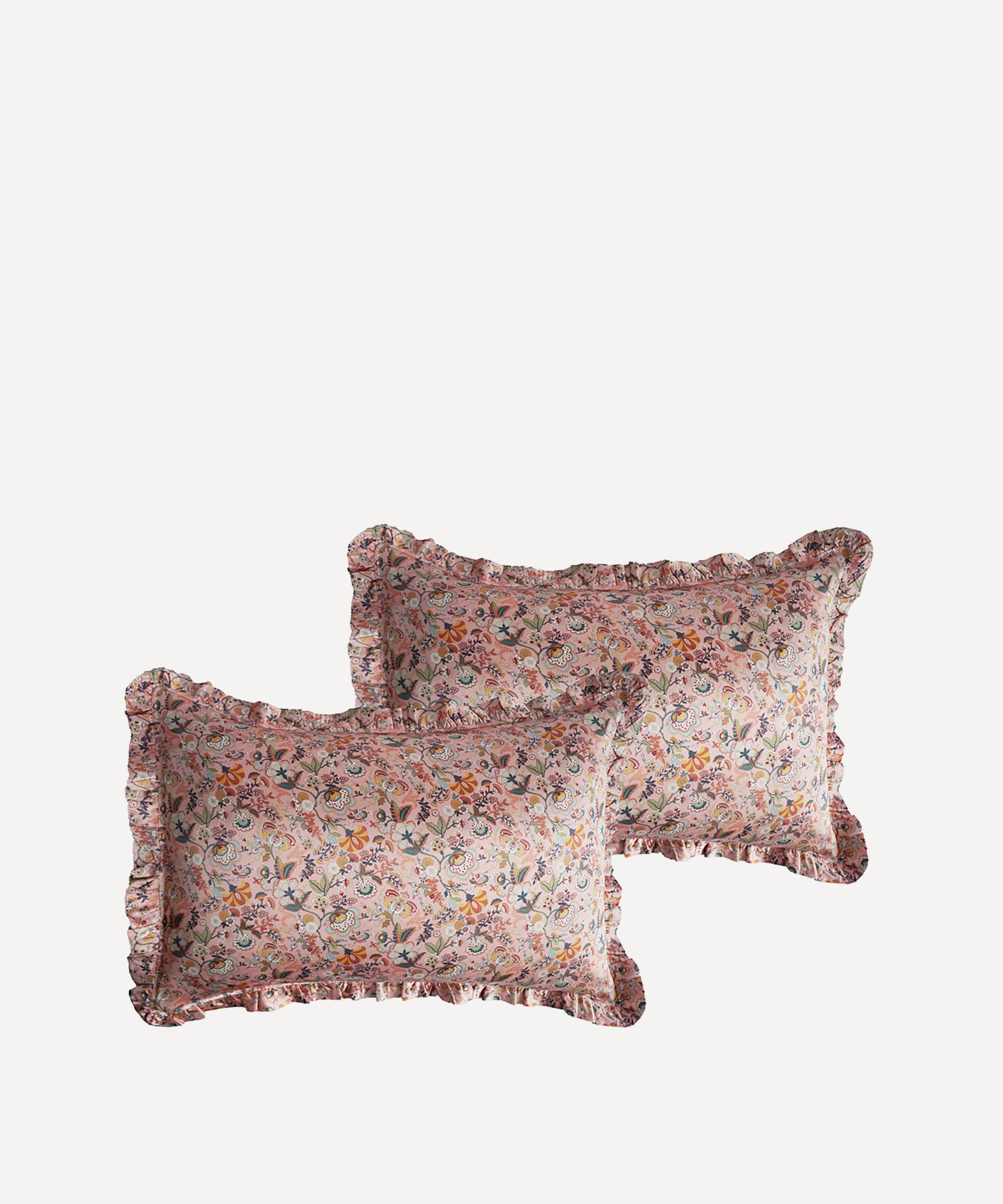 Coco & Wolf - Mabel Hall Frill Edge Silk Pillowcases Set of Two image number 0