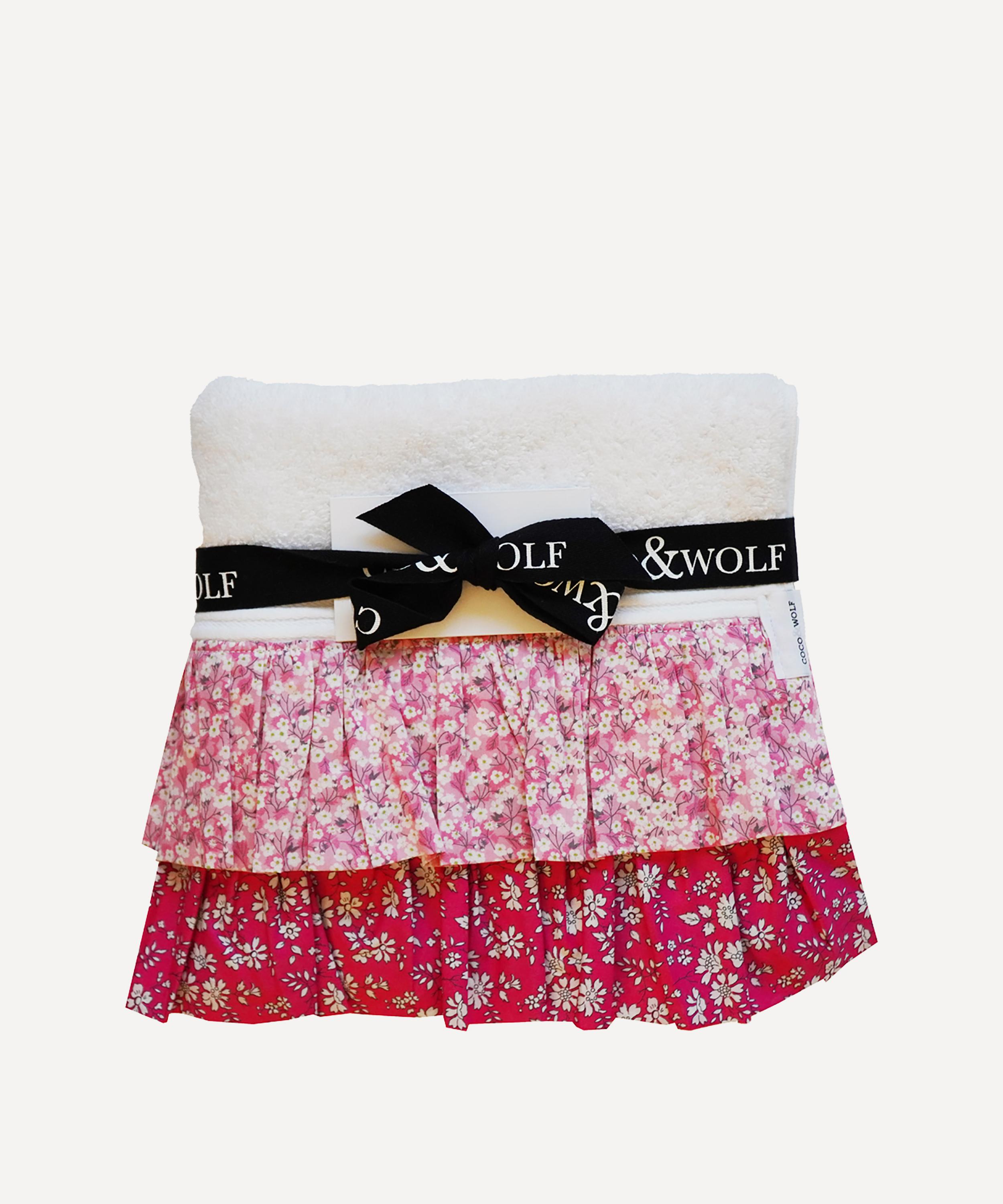 Coco & Wolf - Mitsi Valeria Pink Double Ruffle Hand Towel 50x85cm image number 2