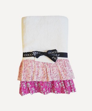 Coco & Wolf - Mitsi Valeria Pink Double Ruffle Bath Towel 130x70cm image number 1