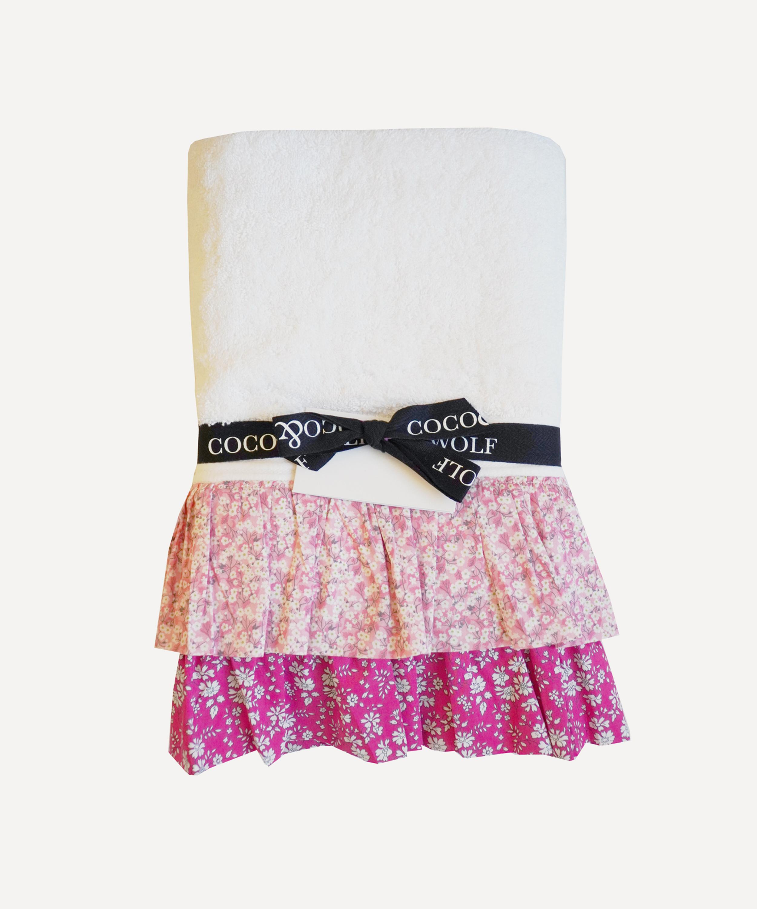 Coco & Wolf - Mitsi Valeria Pink Double Ruffle Bath Sheet 150x97cm image number 1