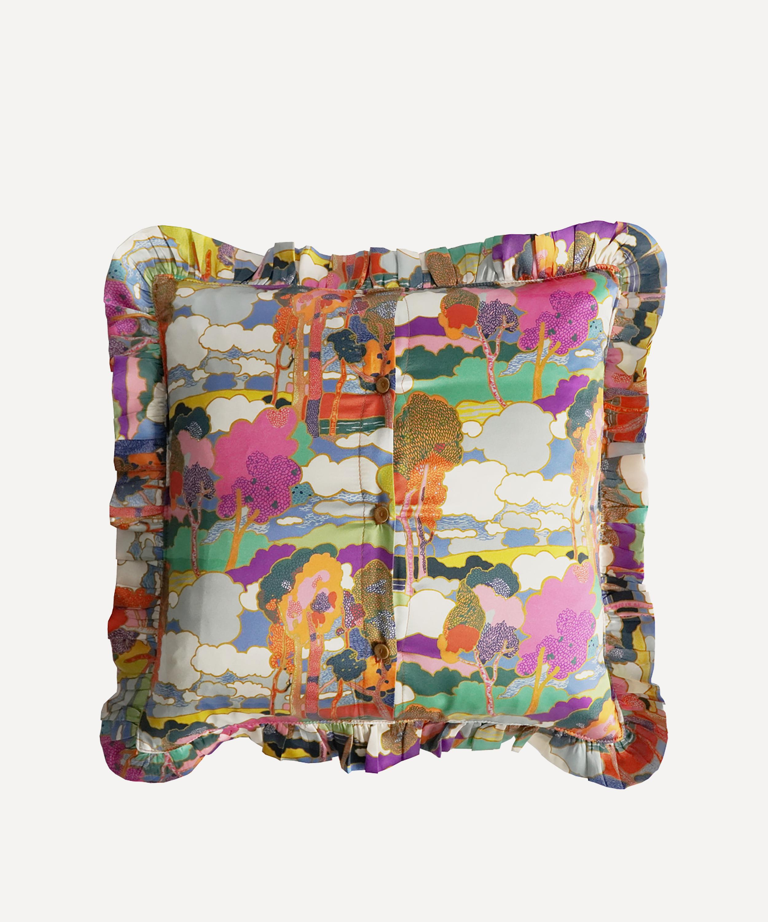 Coco & Wolf - SS24 Patchwork Silk Square Cushion image number 3